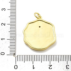 Porte micro ouvrent pendentifs zircone cubique en laiton de placage&nbsp;KK-D359-34G