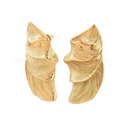 Pendientes de hoja de acero inoxidable 304&nbsp;EJEW-Z155-01G