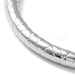 Brazaletes ranurados de acero inoxidable 304 que no se deslustran&nbsp;LS-BJEW-G686-03P