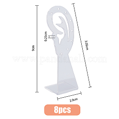 Espositori per orecchini in acrilico trasparente a forma di orecchio&nbsp;EDIS-WH0022-05B