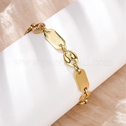 Bracelets à maillons ovales et en forme de groin de cochon en acier inoxydable 304 pour femmes&nbsp;BJEW-F527-04G