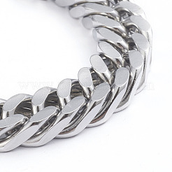 Bracelets à maillons cubains en acier inoxydable 304 taille diamant pour hommes&nbsp;BJEW-L673-002A-P