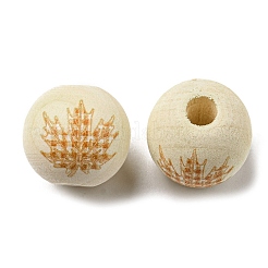 Perles européennes en bois d'automne&nbsp;WOOD-H105-04B-02