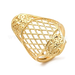 Verstellbare Ringe aus hellgoldenem Messing für Damen&nbsp;LS-RJEW-A022-01B