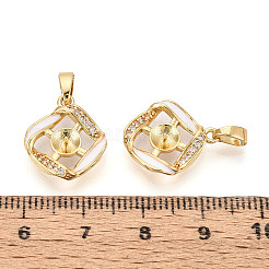 Messing micro pave zirkonia tasse perle peg kautionen pin anhänger&nbsp;KK-T079-08G
