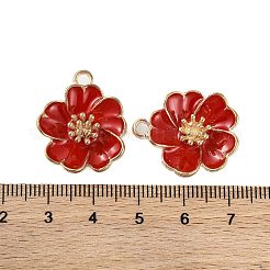 Pendenti smaltati in lega placcata oro chiaro&nbsp;ENAM-Z017-14KCG-01