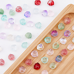 200 Stück 10 Farben transparent gespritzte Glasperlen&nbsp;GLAA-DC0001-24