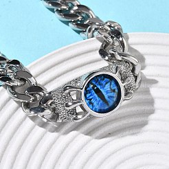 Bracciali a maglie in acciaio inossidabile 201/304&nbsp;BJEW-F522-02P-01