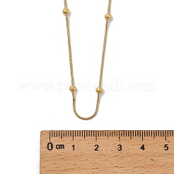 Colliers à chaîne serpent ronde en acier inoxydable 304 de 3 mm pour femmes et hommes&nbsp;NJEW-F351-03G
