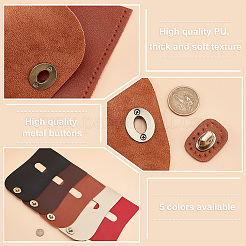 5 Stück 5 Farben Kunstleder Taschenhülle&nbsp;FIND-PH0006-67