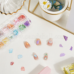 1 Set mit 12 Gitter-Nuggets aus Abalone-Muschel&nbsp;MRMJ-SP0001-06