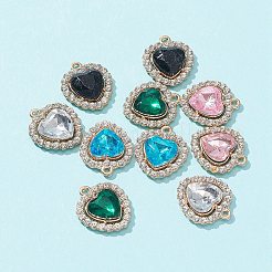 10 x 5-farbiger Acryl-Strass-Anhänger&nbsp;FIND-FS0001-40