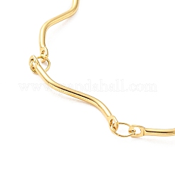 Halskette mit Wellengliedern aus Edelstahl 304 für Damen&nbsp;NJEW-A008-07G