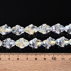 Galvanisieren transparente Glasperlen Stränge&nbsp;X-EGLA-N020-03A