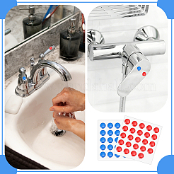 48 pieza de 2 colores de PVC para marcar agua caliente y fría para grifo&nbsp;FIND-NB0007-36