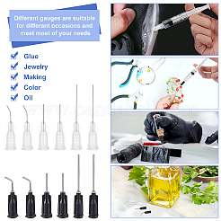 120 pieza de puntas de dispensación de aguja roma de precisión de fluido de plástico de 6 estilos&nbsp;TOOL-BC0002-11