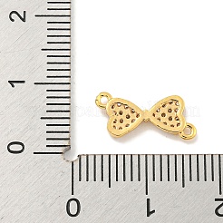 Verbindungsanhänger mit Mikropavé aus Messing mit durchsichtigen Zirkonia-Steinen&nbsp;KK-P275-36A-G