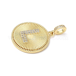 Pendenti in zirconi cubici trasparenti in micro pavè di ottone&nbsp;KK-L253-17G-L