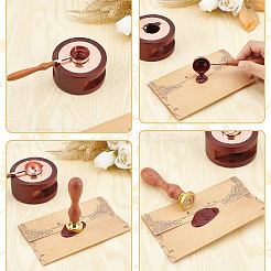 Siegelstempel aus Messing mit Holzgriff&nbsp;AJEW-WH0412-0331