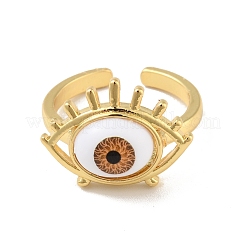 Anello polsino aperto occhio di cavallo in acrilico&nbsp;RJEW-B042-04G-04