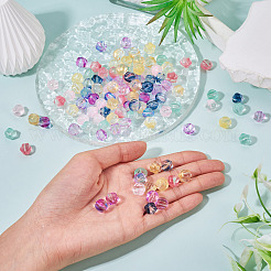 120pcs 8 Farben transparente Glasperlen&nbsp;GLAA-TA0004-25