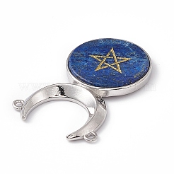 Mit natürlichem Lapislazuli gefärbte Verbindungsanhänger&nbsp;G-G983-02P-05