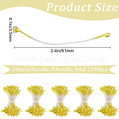 Cotone con nucleo di fiori artificiali in gesso per accessori per forcine&nbsp;DIY-WH20001-21A
