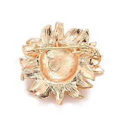 Sonnenblumen- und Bienenkristall-Strass-Abzeichen&nbsp;JEWB-E013-01G