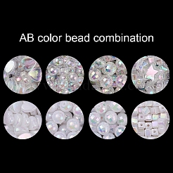 Umweltfreundliches transparentes und undurchsichtiges Polystyrol-Acrylperlen-Set&nbsp;DIY-YW0005-04