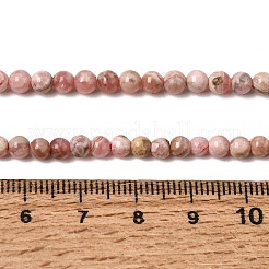 Rotonde fili di perline Rodocrosite naturale&nbsp;G-F289-21-4mm-01