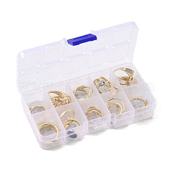 20 Stück 10 Stile Messing verstellbare offene Manschettenringe Set&nbsp;RJEW-A039-01G