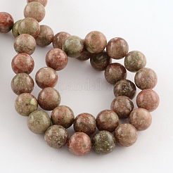 Pietra preziosa unakite naturale filoni tonda&nbsp;G-R289-8mm
