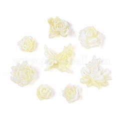 Cabujones de resina de flores luminosas&nbsp;CRES-T025-10E