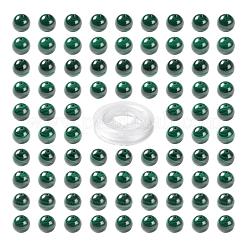 100 Stk. 8 mm natürliche runde Malachitperlen&nbsp;DIY-LS0002-33