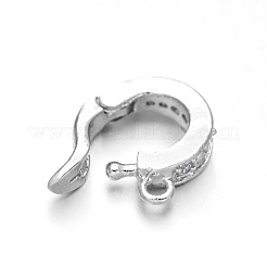 Zahnstangenbeschichtung Messing Micro Pave Zirkonia Klappscharniere&nbsp;ZIRC-I012-17P-RS