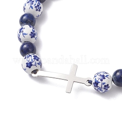201 pulseras de eslabones de acero inoxidable&nbsp;BJEW-JB12937-01