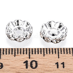 Messing Kristall Strass Abstandsperlen&nbsp;X-RB-A006-10MM-S