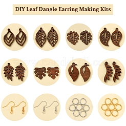 DIY-Set zur Herstellung von baumelnden Ohrringen mit Blättern&nbsp;DIY-FS0008-63A