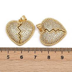 Pendentifs avec zircon cubiques à micro-pavés en laiton&nbsp;ZIRC-I367-07G-11