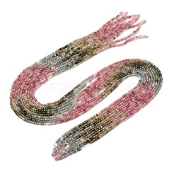 Colliers de perles de tourmaline multicolores naturelles&nbsp;G-D110-B02-02