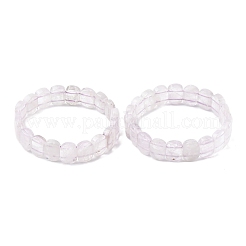Ovale Stretch-Armbänder aus natürlichen Amethystperlen für Frauen&nbsp;BJEW-Z149-03
