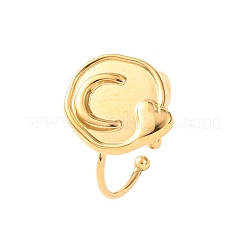 Verstellbare offene Manschettenringe aus Edelstahl 304&nbsp;RJEW-C151-01A-G