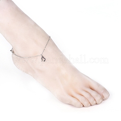 Bracelets de cheville en chaînes de câble en laiton soudé&nbsp;AJEW-AN00274