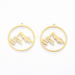 Pendentifs en acier inoxydable 304 avec placage ionique (IP)&nbsp;A-STAS-N090-LA911-2