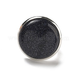 Synthetische blaue Goldfluss-Ringe&nbsp;RJEW-K371-09S-18