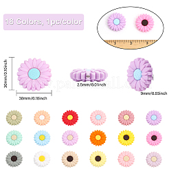 Perline in silicone ecologico per uso alimentare 18 pz 18 colori&nbsp;SIL-CA0002-18