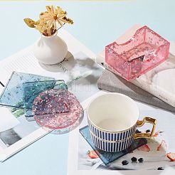 Tassenmatten Silikonformen Sets&nbsp;DIY-SZ0002-48