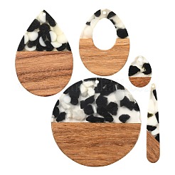 10 colgante de resina y madera de nogal de 5 estilos.&nbsp;RESI-LS0001-44