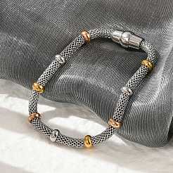 304 Edelstahl-Mesh-Kettenarmbänder für Damen&nbsp;BJEW-Z087-15P
