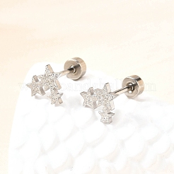 Ohrstecker aus 304 Edelstahl&nbsp;EJEW-H161-01P-B